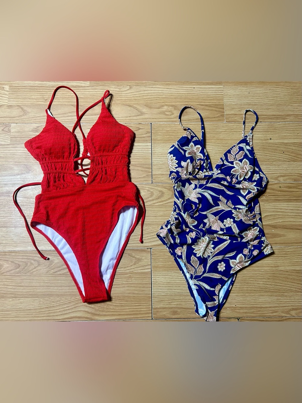 (Two) one pc bathing suits. Ladies Smalls